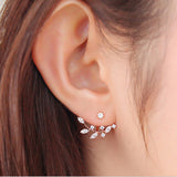 Crystal Leaf Earrings