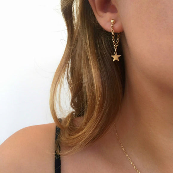 Chain Star Earrings